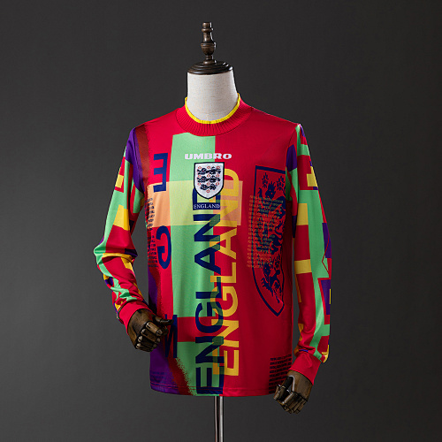 England 1996 Goleiro Manga longa Retrô Camisa S-XXL