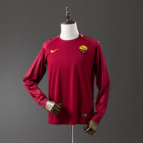Retrô Manga longa Roma 17/18 Titular S-XXL