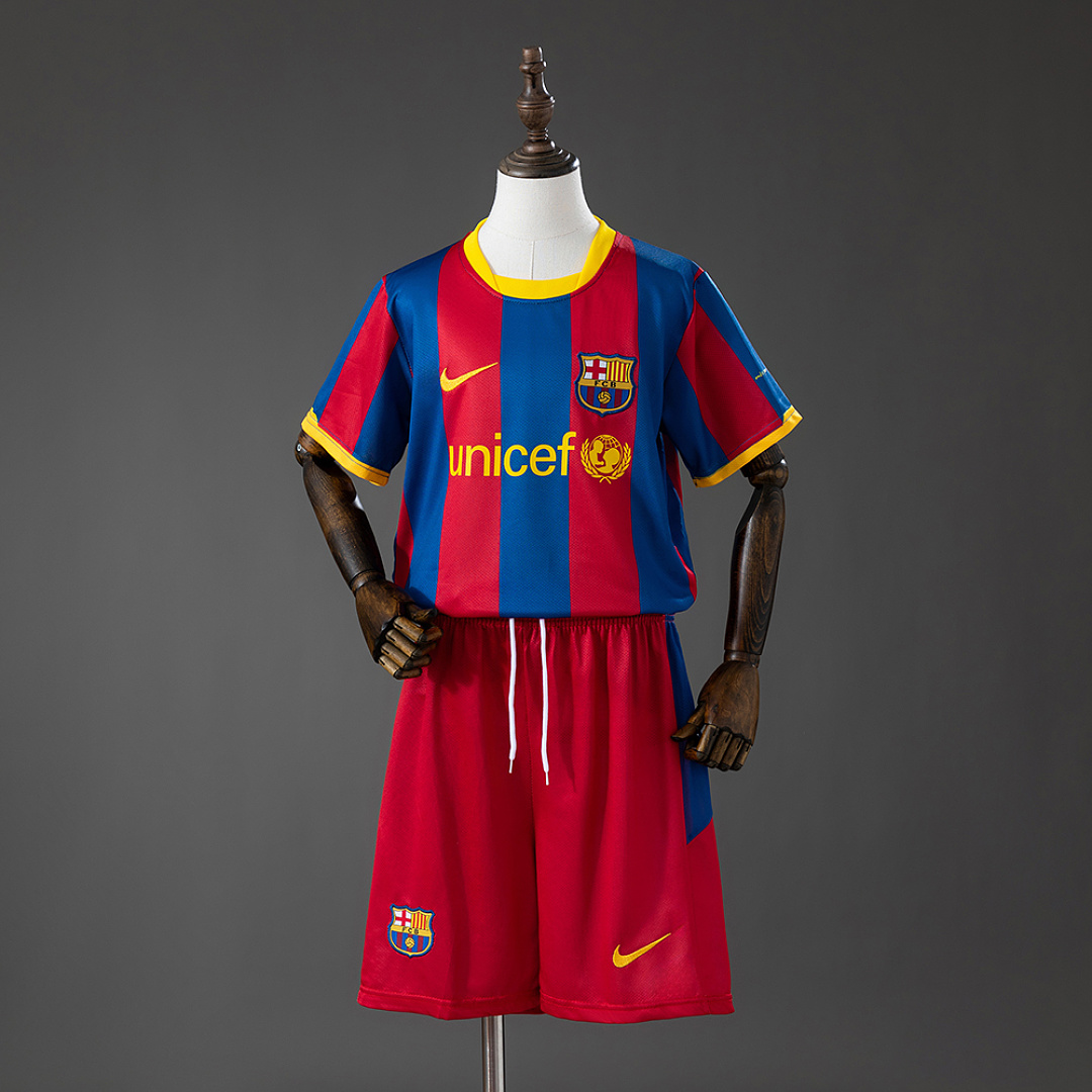 Barcelona 10/11 Titular Retrô Kit infantil Tamanho 16-28, foto 1