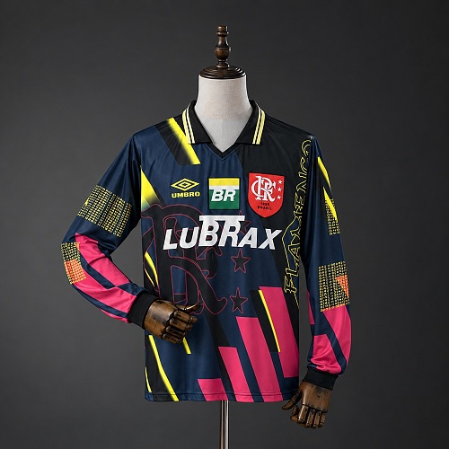 Flamengo 1998 Goleiro Retrô Long Sleeves Camisa S-XXL
