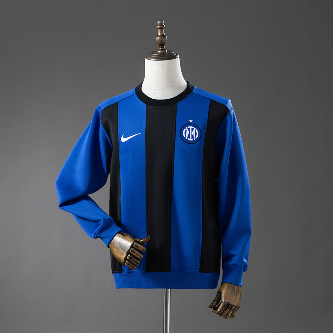 Inter Milan 25/26 Manga longa Sweatshirt - Dark Blue & Black M-4XL, foto 1