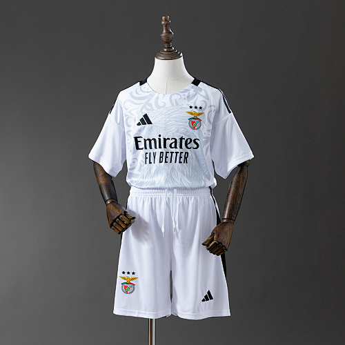 Benfica 25/26 Kids Kit White Training Camisa Tamanho：16-28