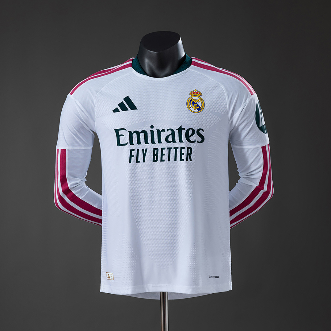 Real Madrid 26/27 Titular Versão jogador Manga longa Camisa S-3XL, foto 1