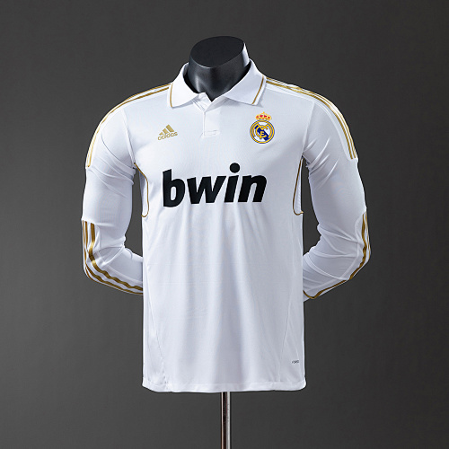 Real Madrid 11/12 Titular Manga longa Versão jogador Retrô Camisa S-3XL