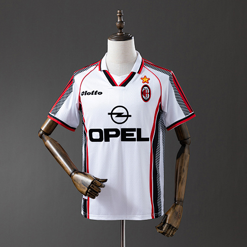AC MILAN 97/98 Visitante Retrô Camisa S-XXL