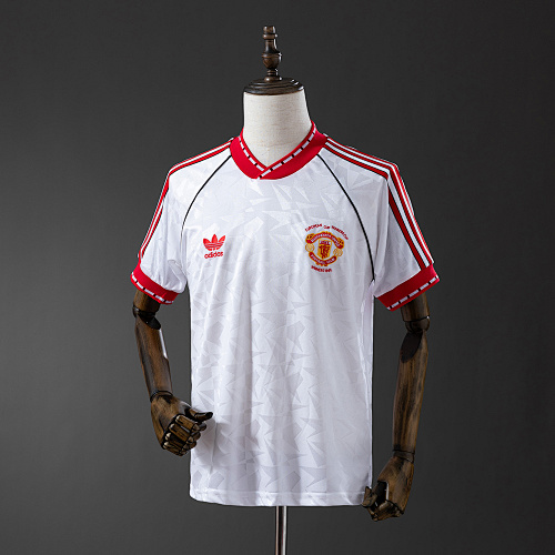 M-U 1991 Visitante Retrô Camisa S-4XL