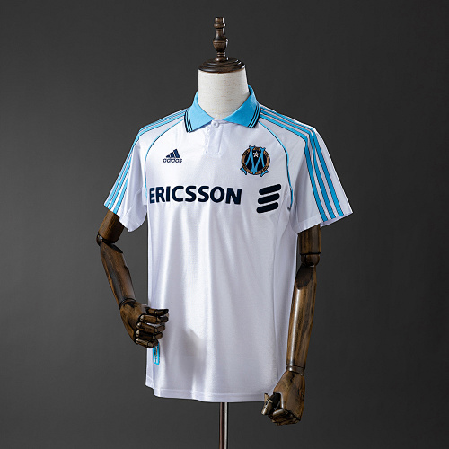 Olympique de Marseille 1990 Titular Retrô Camisa S-XXL