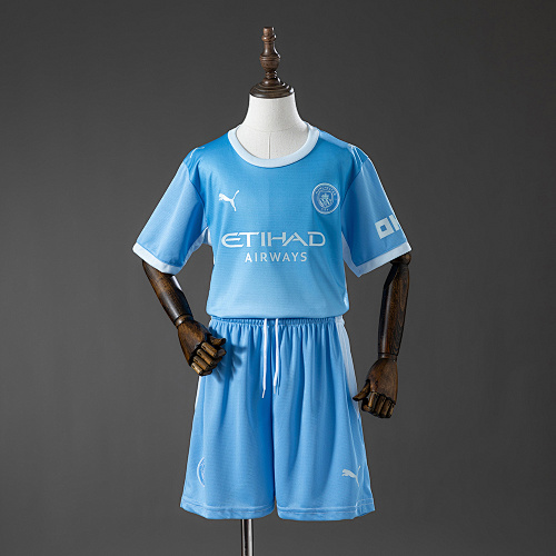 Manchester City 26/27 Titular Kids Kit Tamanho 16-28