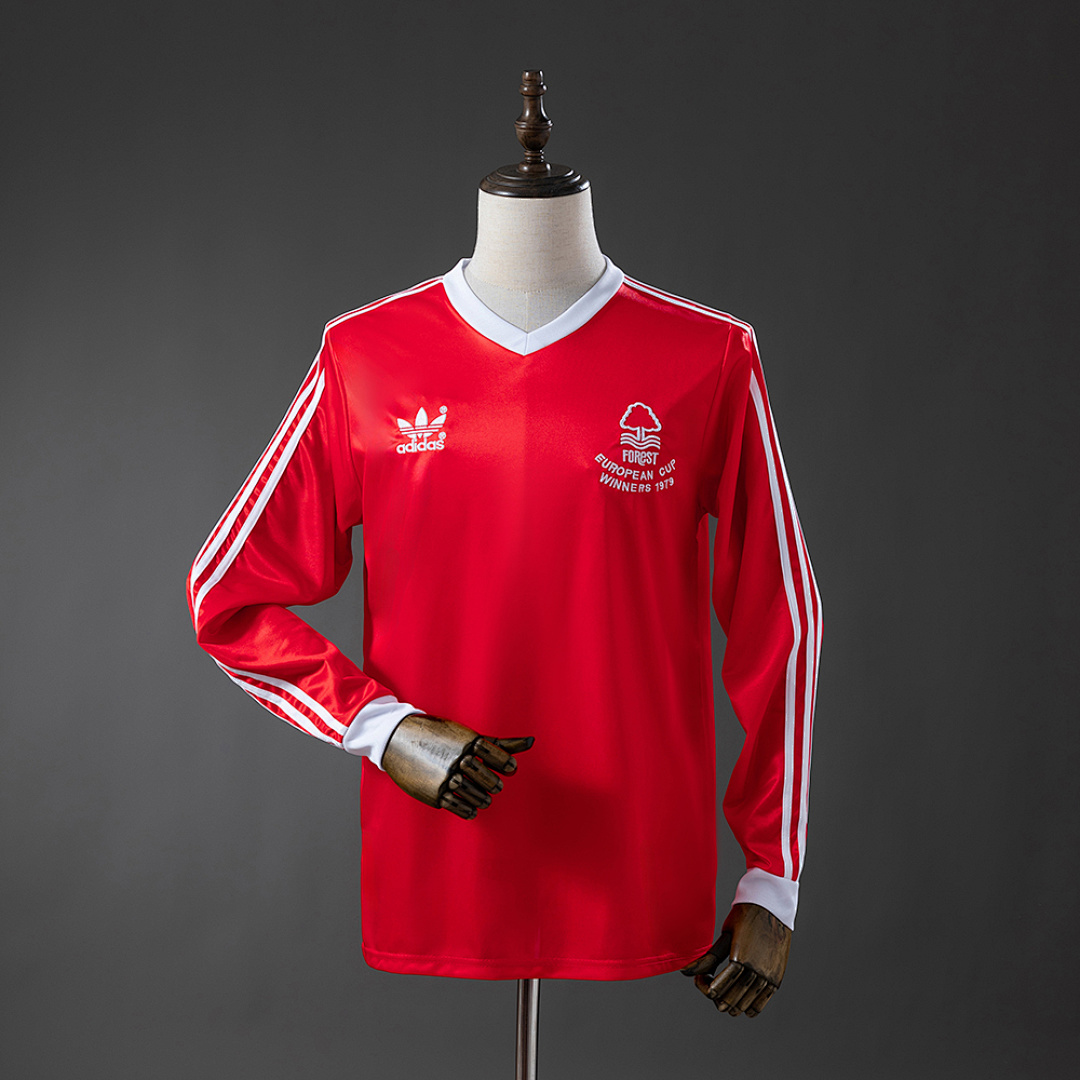Nottingham Forest 77/80 Titular Manga longa Retrô Camisa S-XXL, foto 1