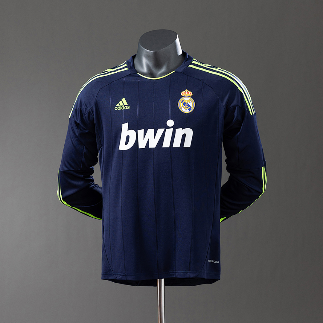 Real Madrid 12/13 Visitante Manga longa Versão jogador Retrô Camisa S-3XL, foto 1