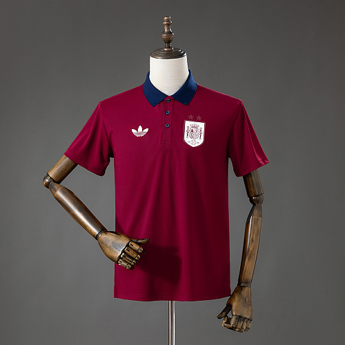 Spain 2026 2 Stars Lifestyler Polo Shirt - Red S-3XL