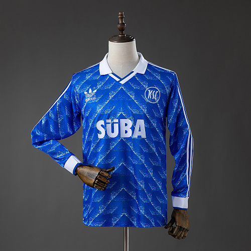 Karlsruher 89/90 Titular Retrô Manga longa Camisa S-XXL