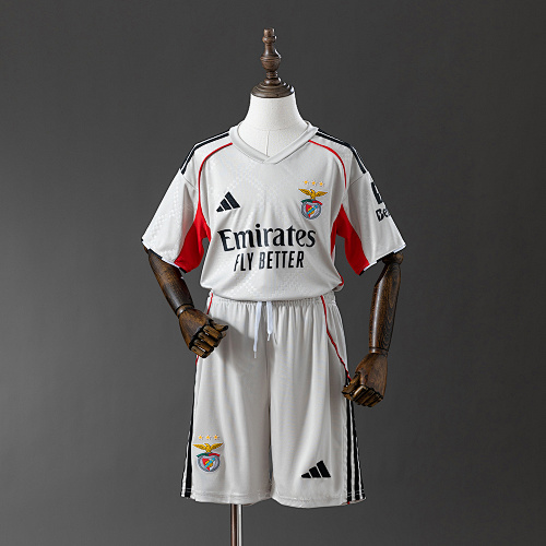 Benfica 25/26 Kids Kit Visitante Camisa Tamanho：16-28