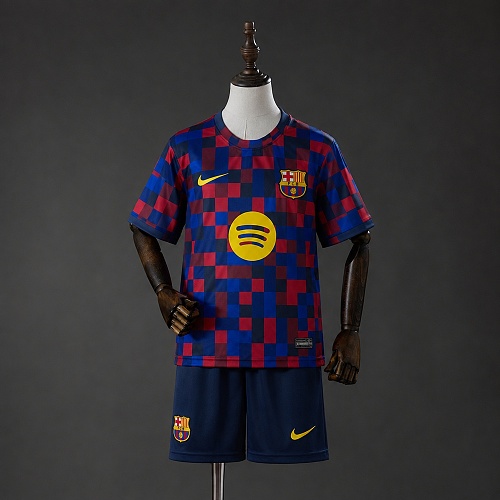 Barcelona 26/27 Pre Match Kids kit Tamanho 16-28