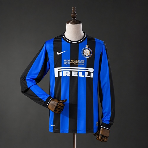 Retrô Inter Milan 2010 Titular Manga longa Camisa S-XXL