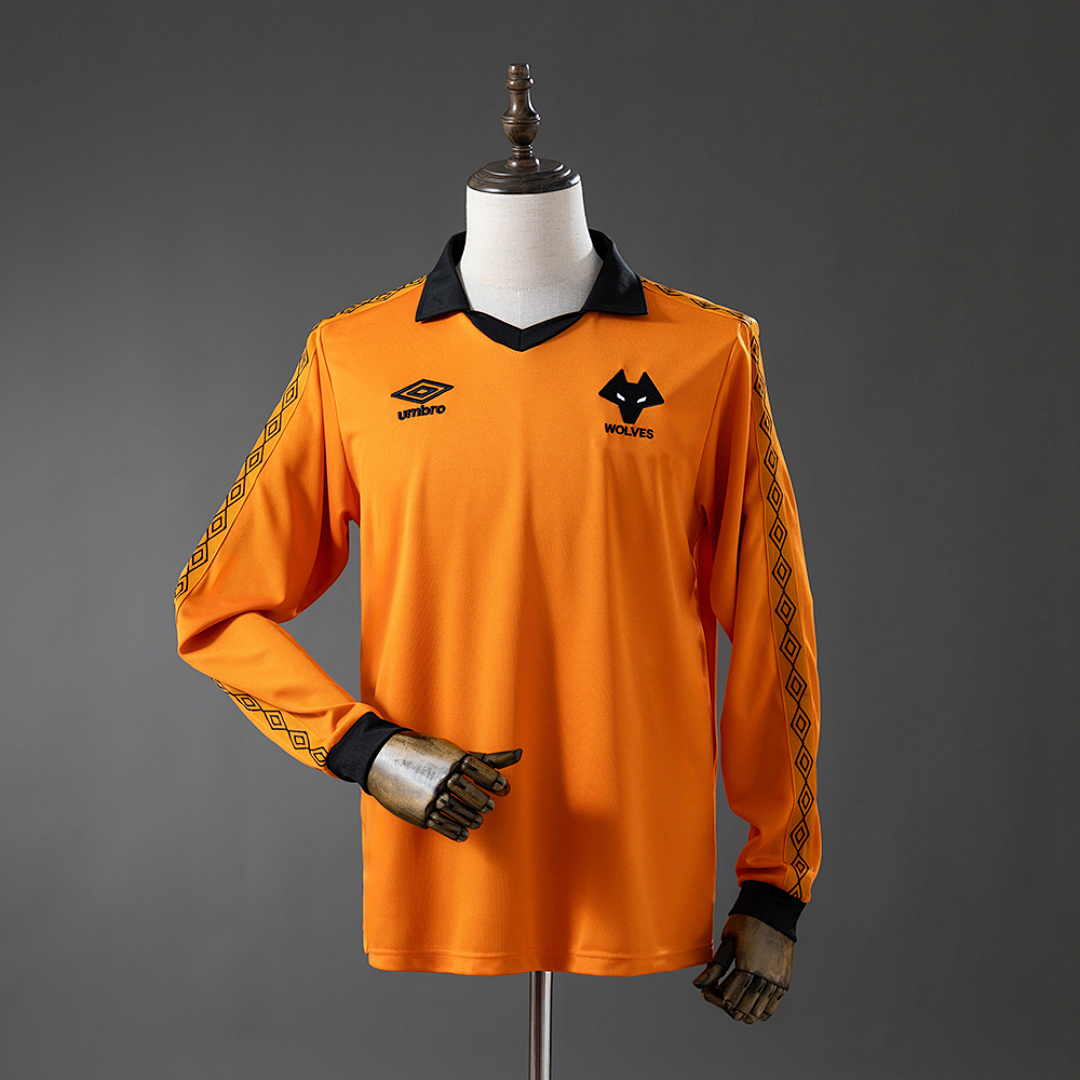 Wolves 80/81 Titular Manga longa Retrô Camisa S-XXL, foto 1
