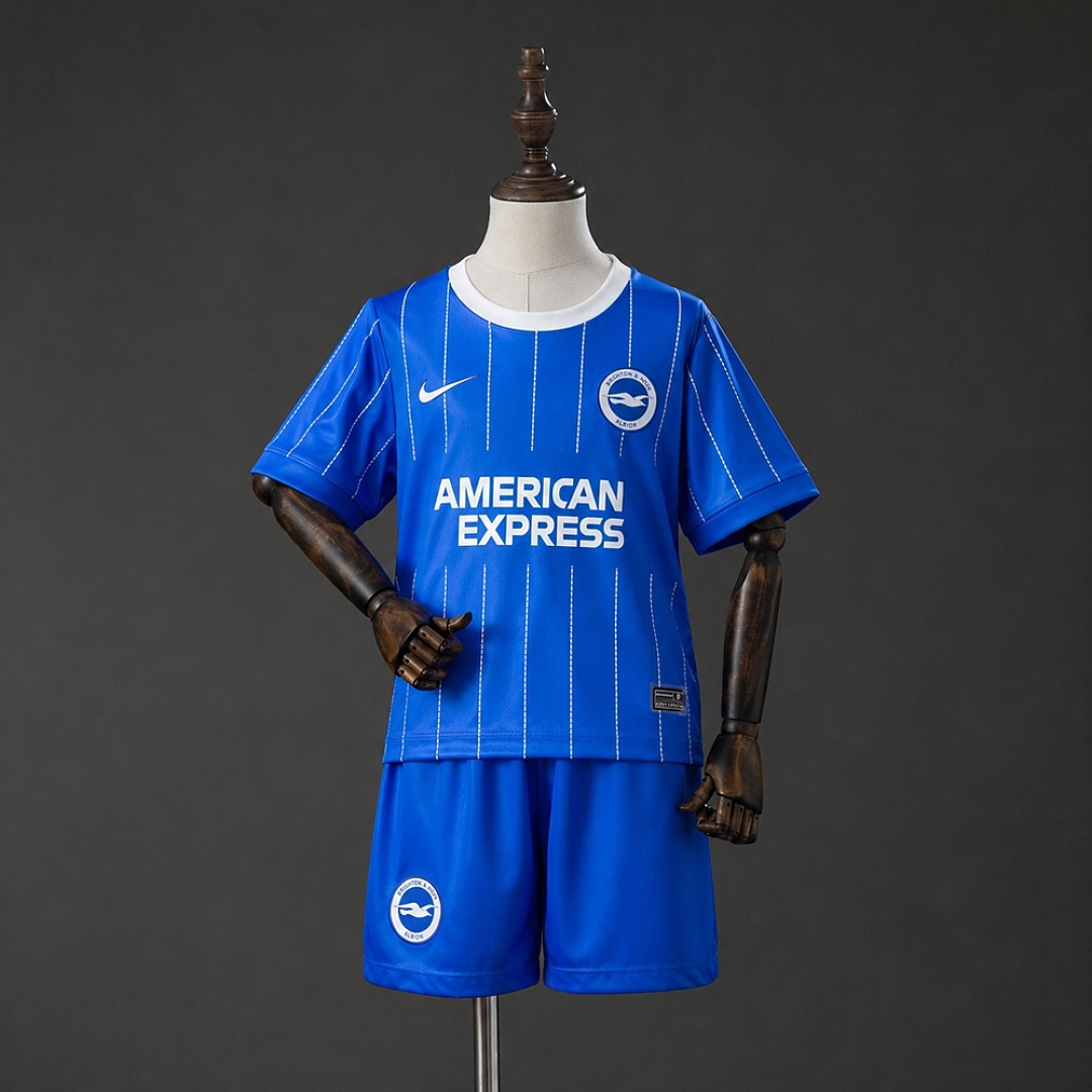 Brighton & Hove Albion 26/27 Titular Kids Kit Tamanho 16-28, foto 1