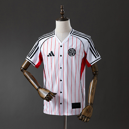 River Plate 25/26 US Pack Full-Button Baseball Camisa White S-XXL
