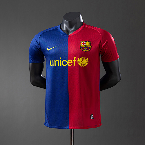 Barcelona 2008/09 Versão jogador Retrô Titular Camisa S-3XL