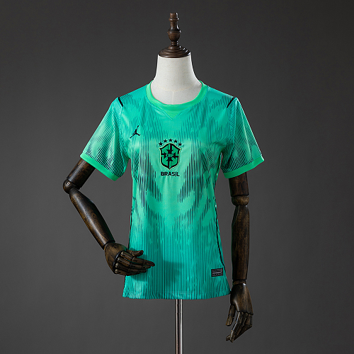 Brazil 2026 Feminina Goleiro Green Camisa S-XXL