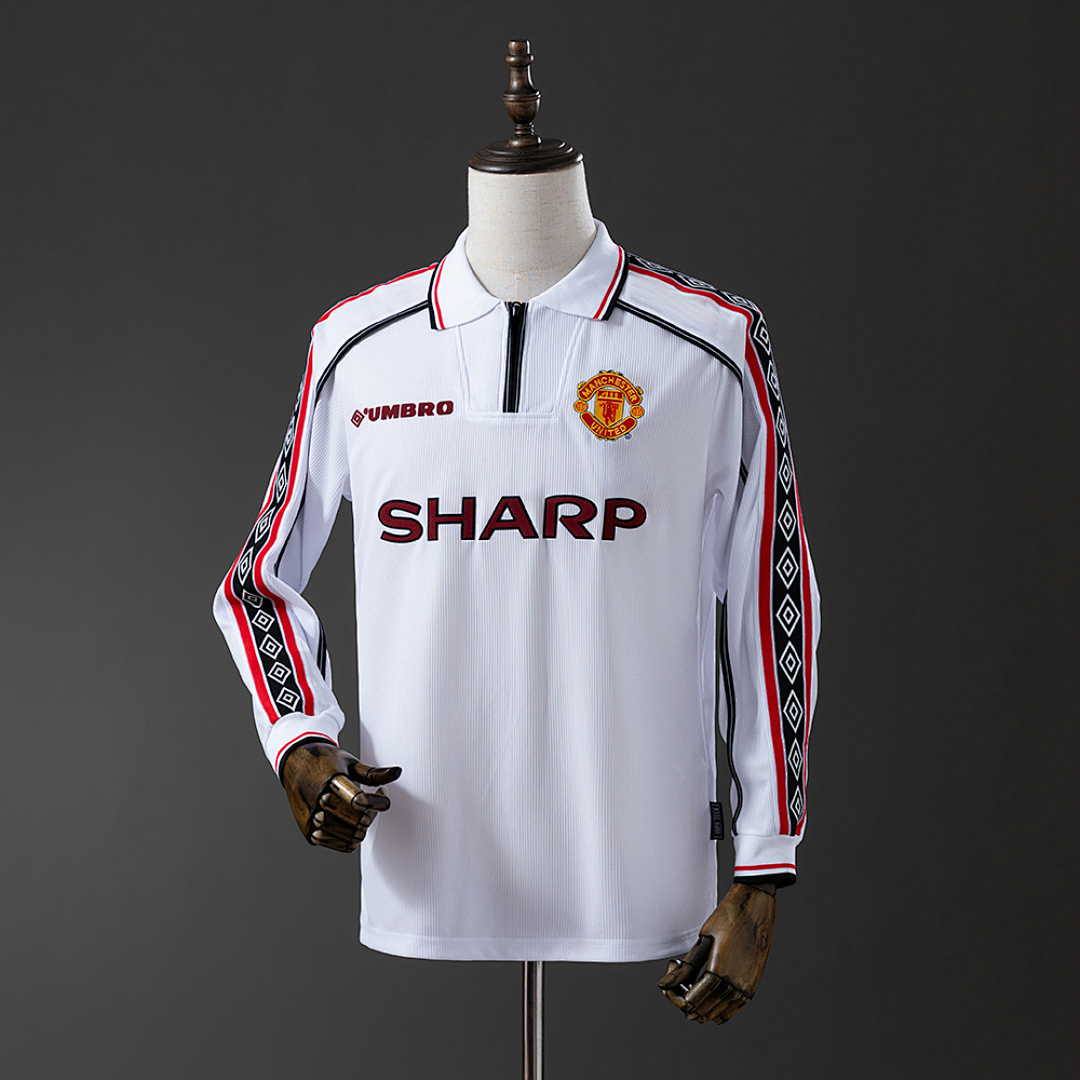M-U 98/99 White Manga longa Retrô Camisa S-XXL, foto 1