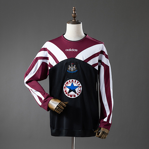 Newcastle United 95/96 Training Retrô Manga longa Camisa S-4XL
