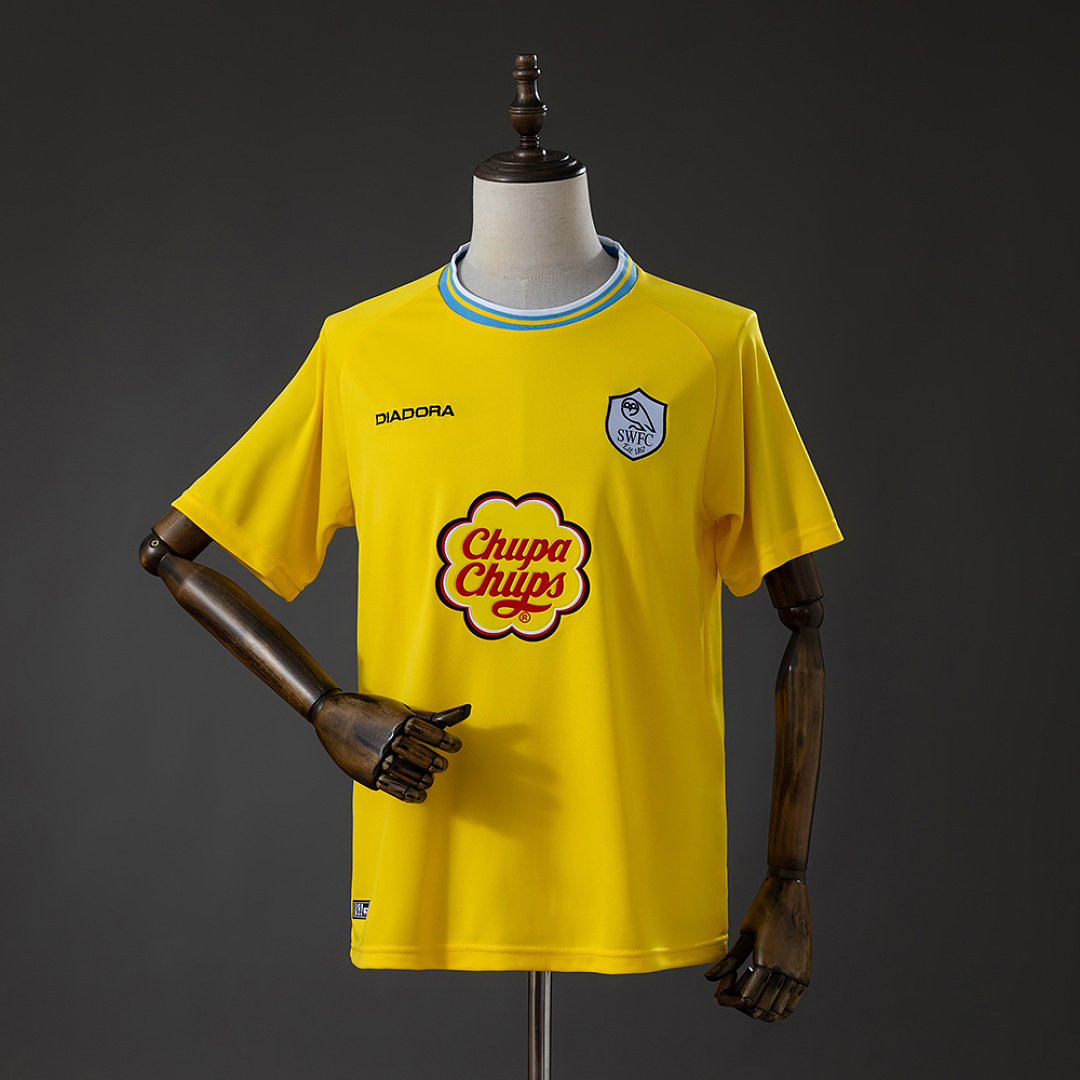Sheffield Wednesday 2001 Visitante Retrô Camisa S-4XL, foto 1