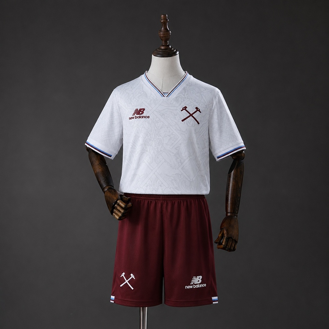 West Ham United 26/27 Visitante Kids kit Tamanho 16-28, foto 1