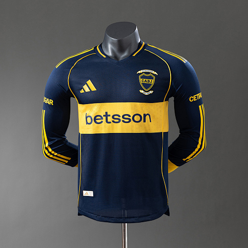Boca Juniors 25/26 Versão jogador Titular Manga longa Camisa S-4XL