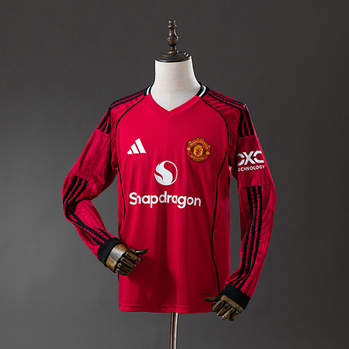 M-U 25/26 Titular Manga longa Camisa S-4XL
