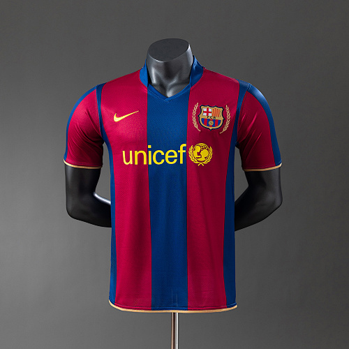 Barcelona 07/08 Versão jogador Retrô Titular Camisa S-3XL