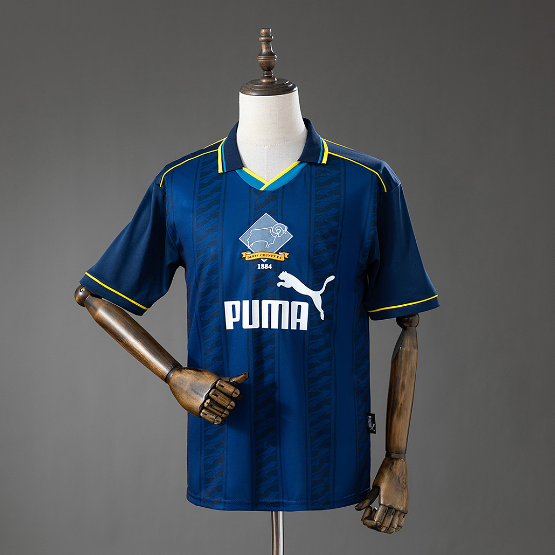 Derby County 95/96 Visitante Retrô Camisa S-4XL, foto 1