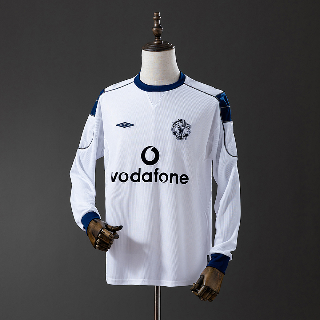 M-U 00/01 Visitante Manga longa Retrô Camisa S-XXL, foto 1