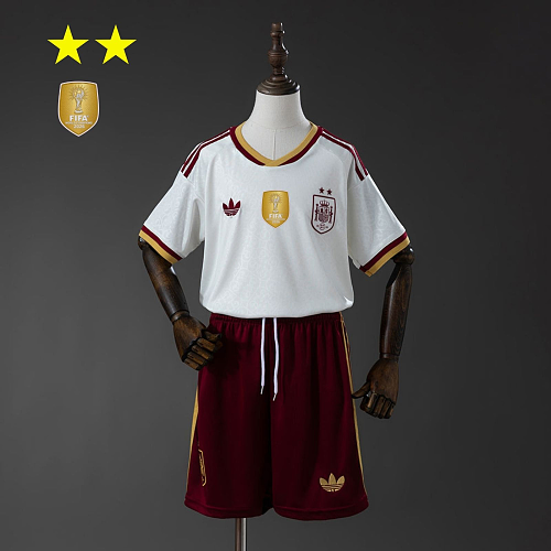 Spain 2026 Visitante 2-Star Champion Edition Kit infantil Tamanho 16-28