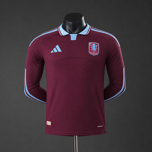 Aston Villa 26/27 Titular Versão jogador Manga longa Camisa S-3XL