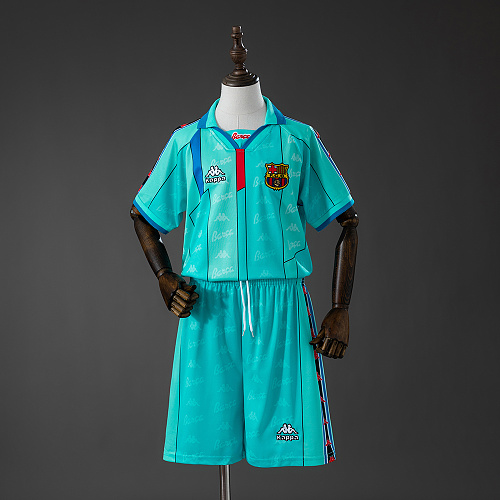 Barcelona 96/97 Visitante Retrô Kit infantil Tamanho 16-28
