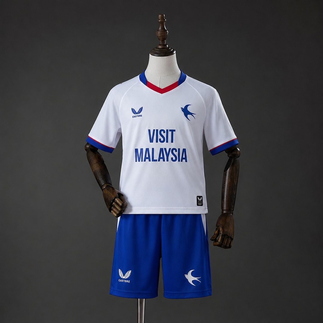 Cardiff City 26/27 Aaway Kit infantil Tamanho 16-28, foto 1