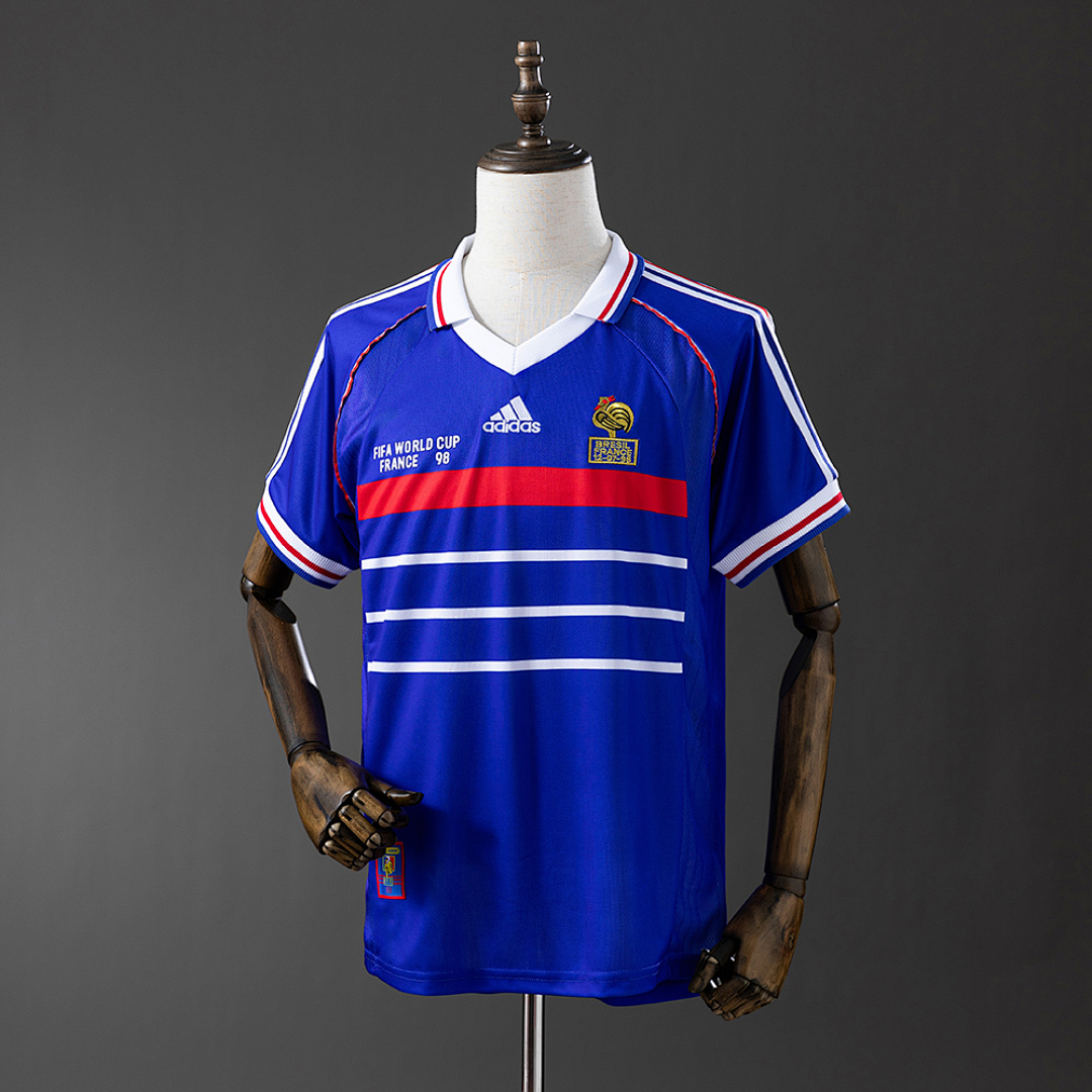 Retrô 1998 France Titular S-XXL, foto 1