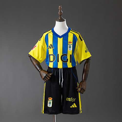 Real Oviedo 25/26 Visitante Kit infantil Tamanho 16-28