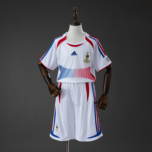 France 2006 Titular Retrô Kit infantil Tamanho 16-28