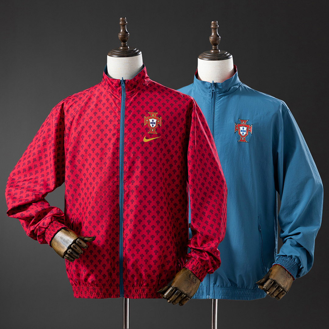 Portugal Reversible Jacket Windbreaker - Red & Cyan S-XXL, foto 1