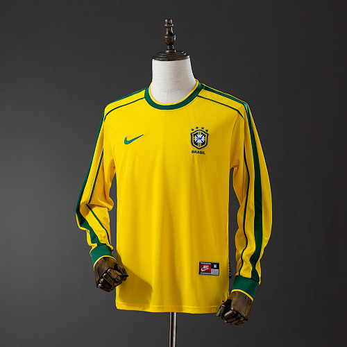 Retrô Manga longa Brazil 1998 Titular S-XXL