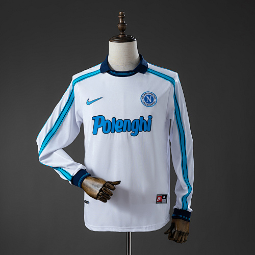 Napoli 98/99 Visitante Manga longa Retrô Camisa S-XXL