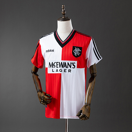 Retrô 95/96 Rangers Red and White S-XXL