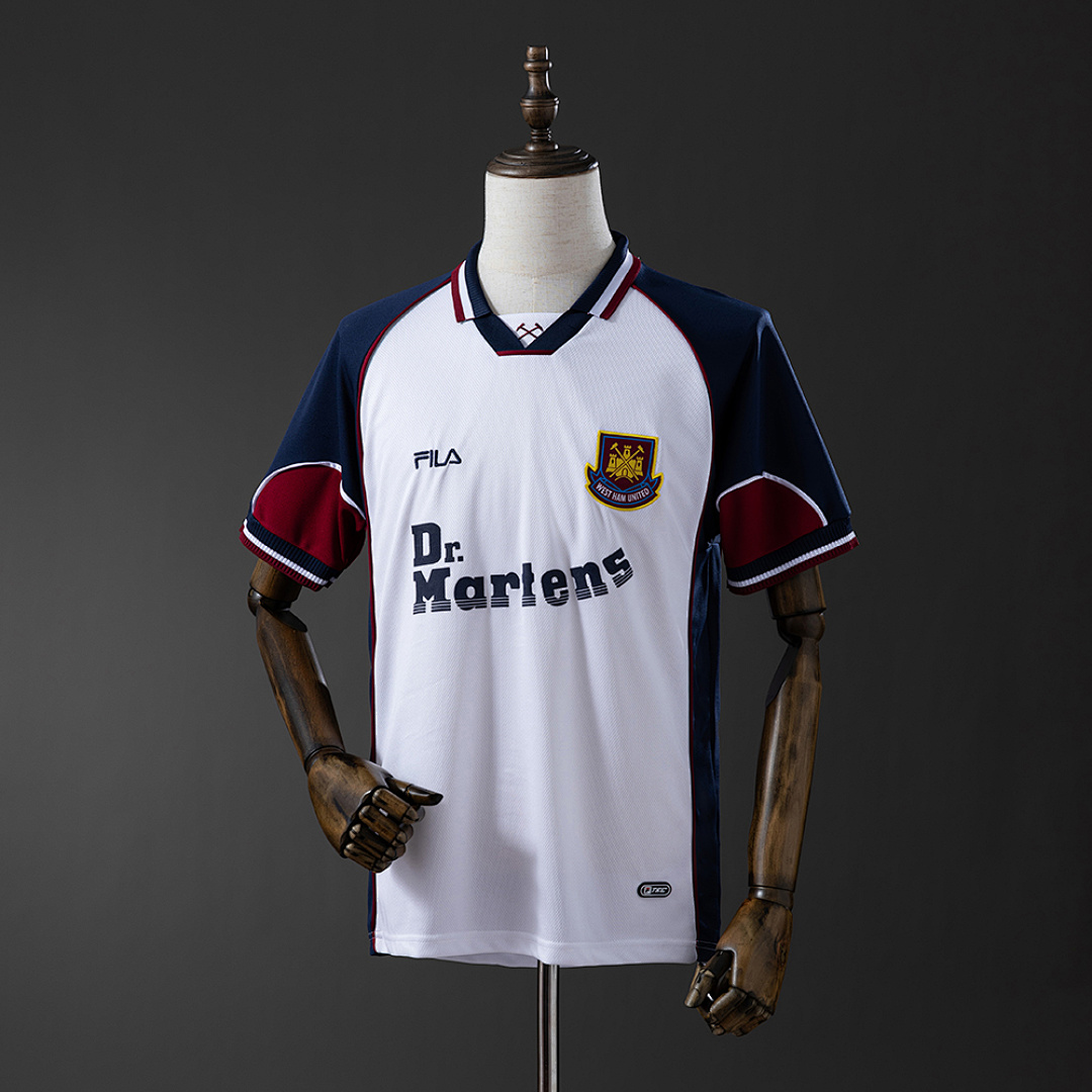 West Ham United 99/01 Visitante Retrô Camisa S-XXL, foto 1