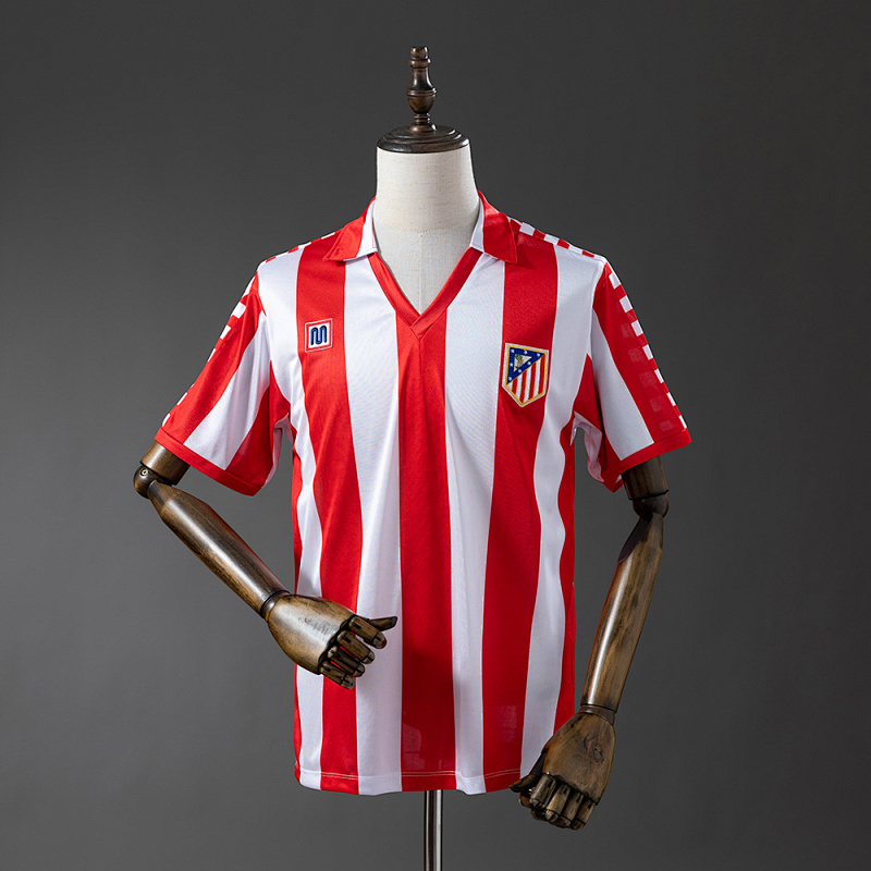 Atletico Madrid 82/83 Titular Retrô Camisa S-XXL