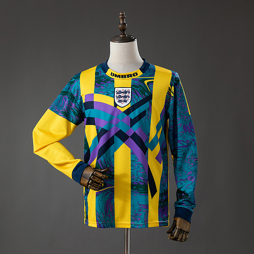 England 1995 Goleiro Manga longa Retrô Camisa S-XXL