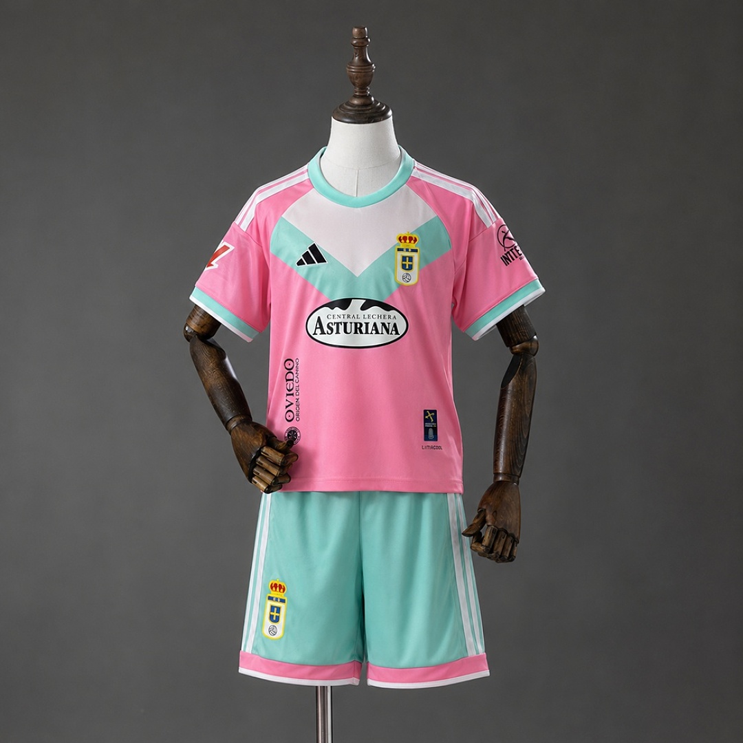 Real Oviedo 26/27 Visitante Kids Kit Tamanho 16-28, foto 1