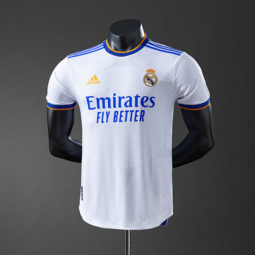 Real Madrid 21/22 Retrô Versão jogador Titular Camisa S-3XL