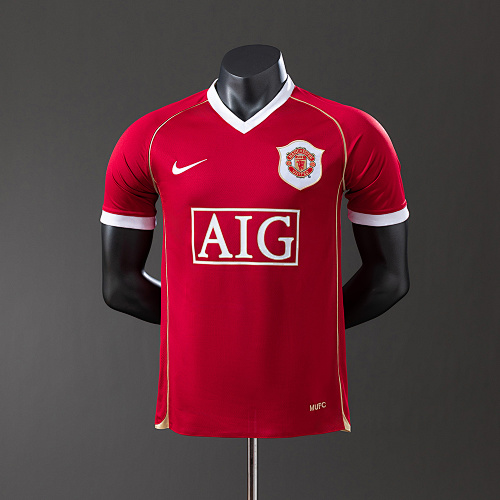 M-U 06/07 Titular Versão jogador Retrô Camisa S-3XL